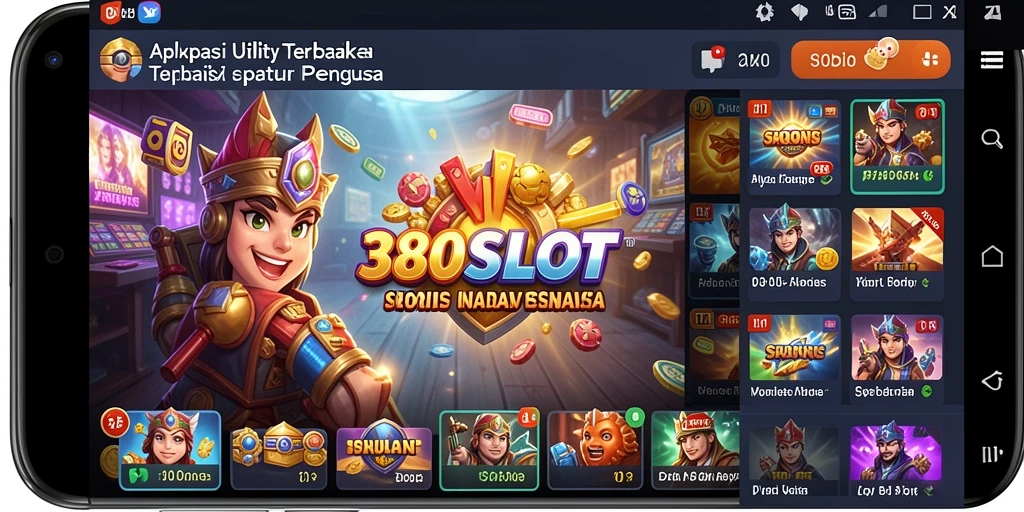 Screenshot utama 380SLOT menampilkan antarmuka aplikasi Utility yang mengesankan.