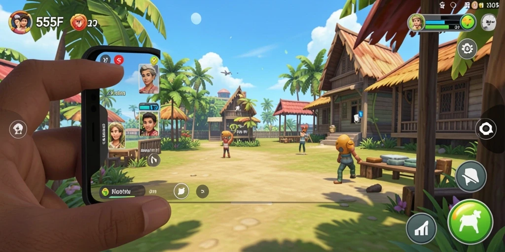 Screenshot gameplay 555F yang menggambarkan kesenangan bermain.