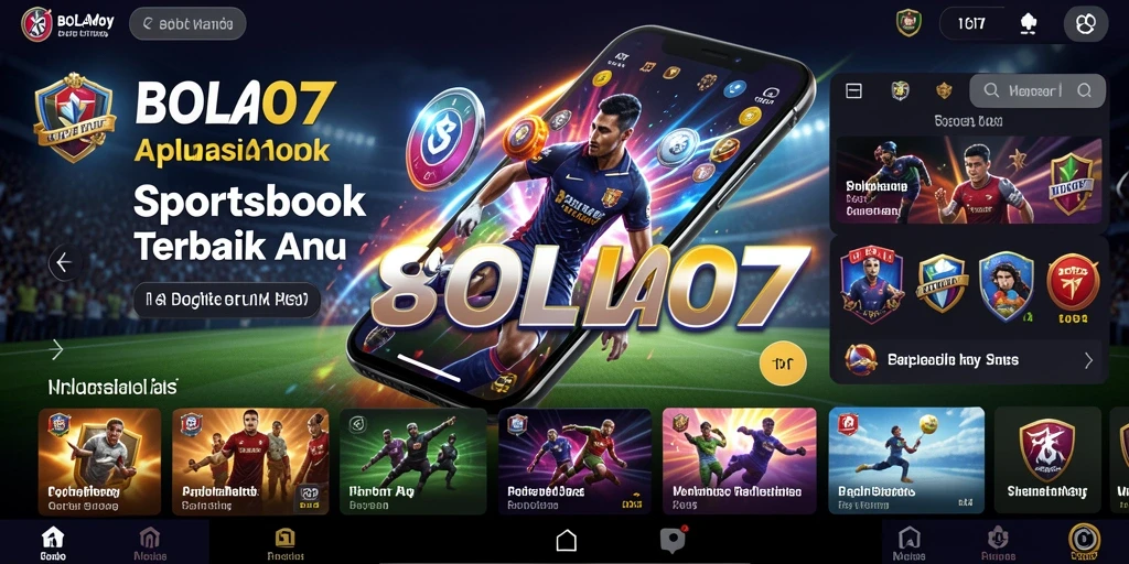Tampilan antarmuka BOLA07 dengan fitur Sportsbook yang menarik.