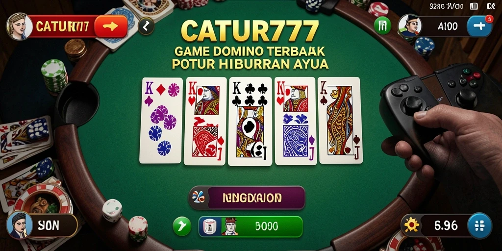 Screenshot utama CATUR777 yang menampilkan serunya gameplay Domino.