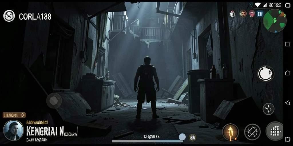 Tampilan gameplay CORLA188 yang mencekam dan penuh ketegangan.