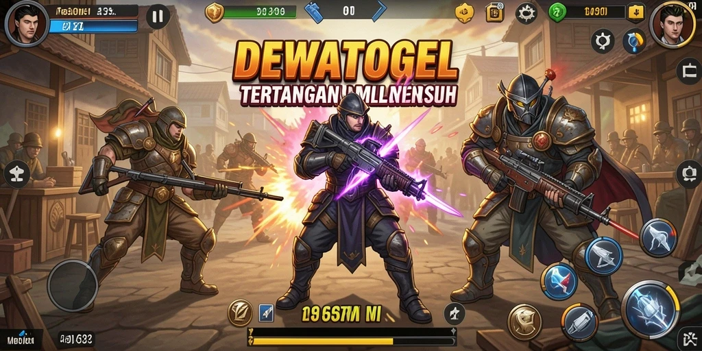 Tampilan gameplay DEWATOGEL dengan aksi Tower Defense yang mendebarkan.