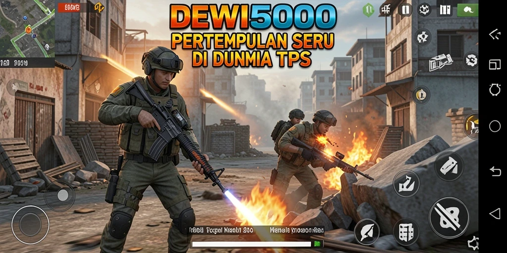Screenshot DEWI5000 yang menampilkan aksi pertempuran seru dan grafik memukau.