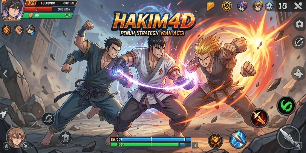 Tampilan menarik dari gameplay HAKIM4D dengan karakter anime.