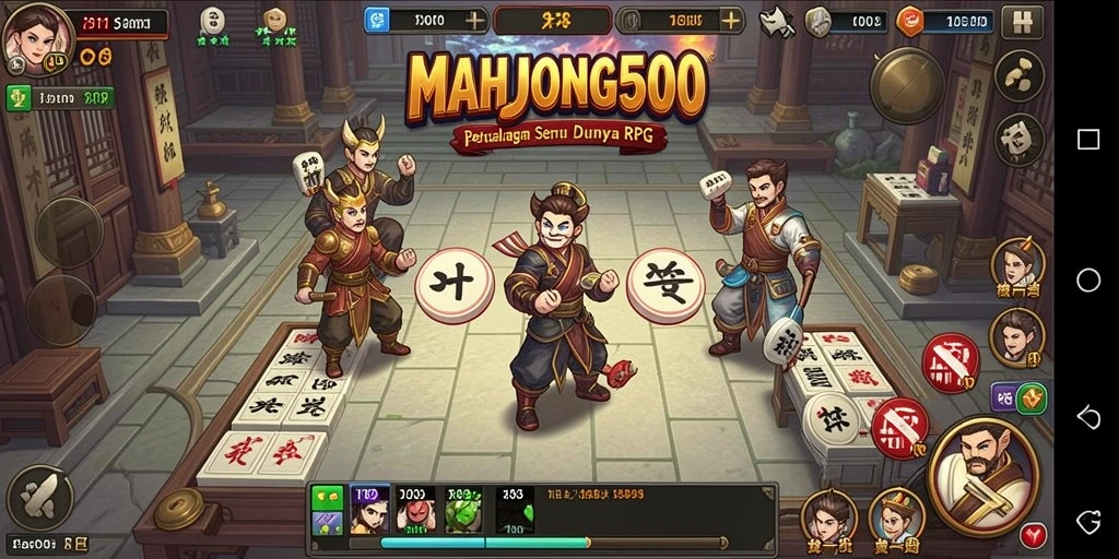 Tampilan gameplay seru dan mendebarkan dari MAHJONG500.