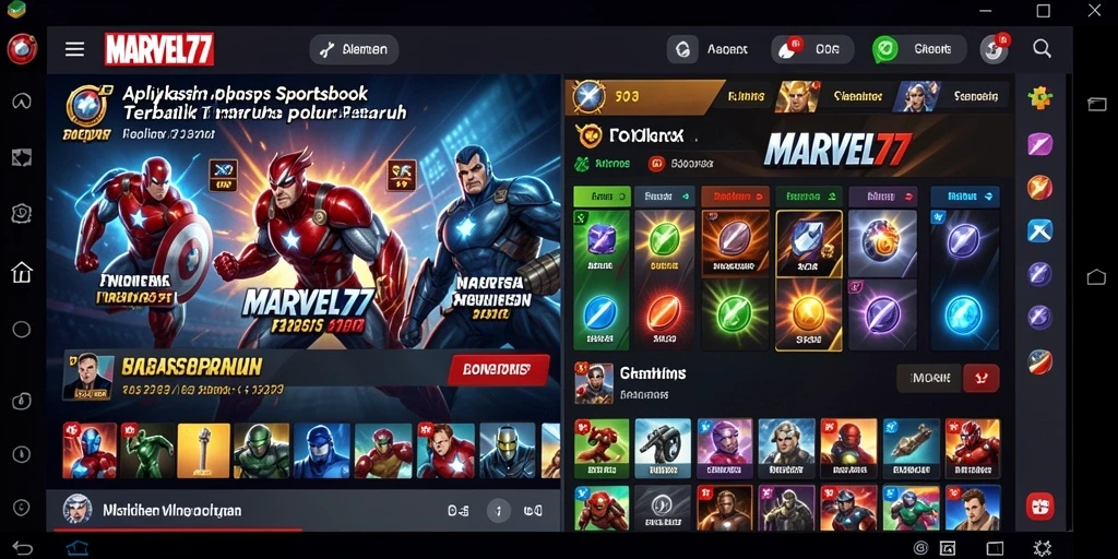 Tampilan gameplay menarik di aplikasi Sportsbook MARVEL77.