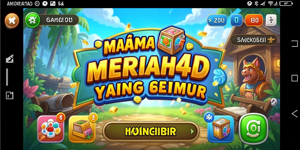 Tampilan gameplay MERIAH4D yang cerah dan menghibur.