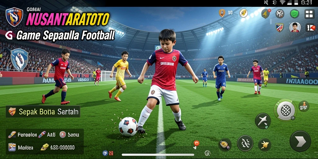 Tampilan gameplay menarik dari NUSANTARATOTO saat mencetak gol.