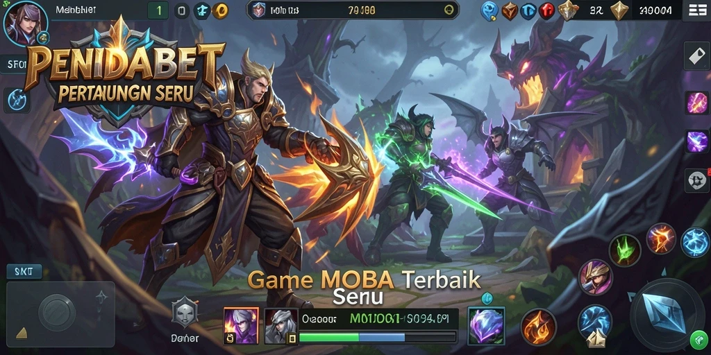 Tampilan gameplay seru di PENIDABET menunjukkan pertarungan antara hero.