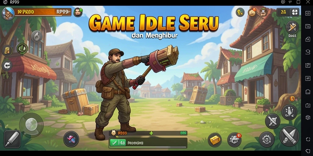 Screenshot RP99 yang menunjukkan gameplay santai dan menenangkan.